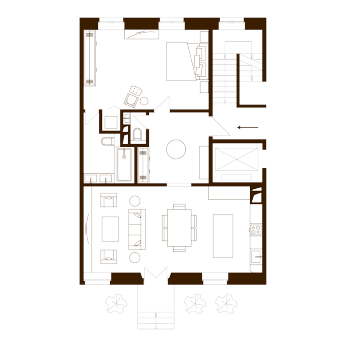 Квартиры с двумя спальнями в комплексе особняков «Меценат»